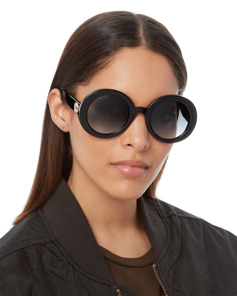 gucci black round frame sunglasses|Gucci round sunglasses women's.